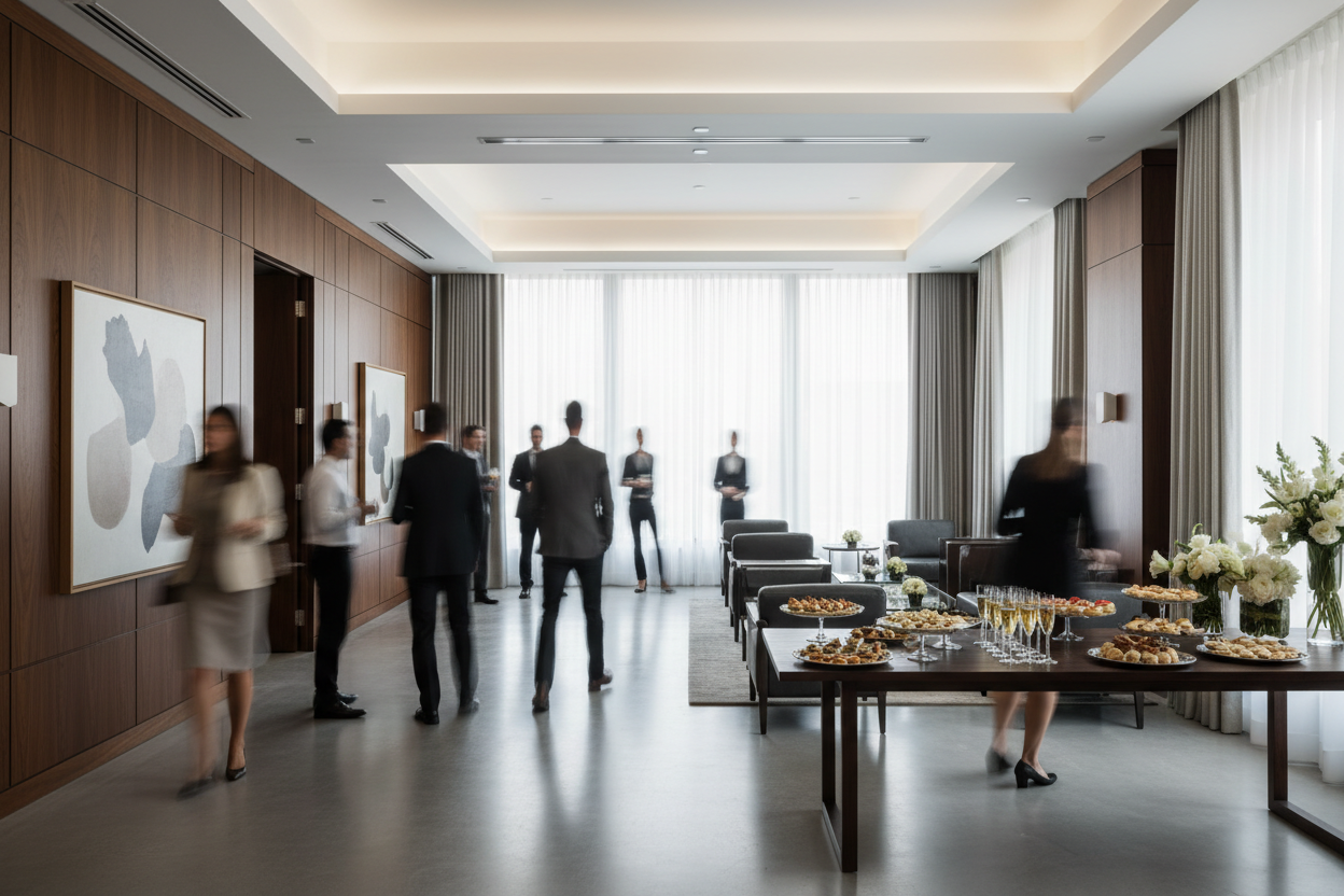 Blur people and soft white illumination 