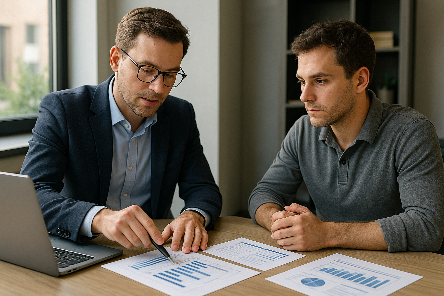 Entrepreneur getting a business consulting (real image)